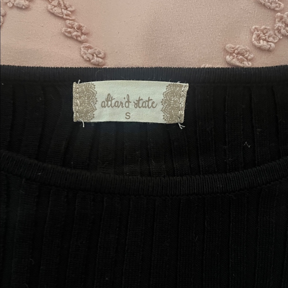 Altar'd State Black Ribbed Top - Picture 2 of 3
